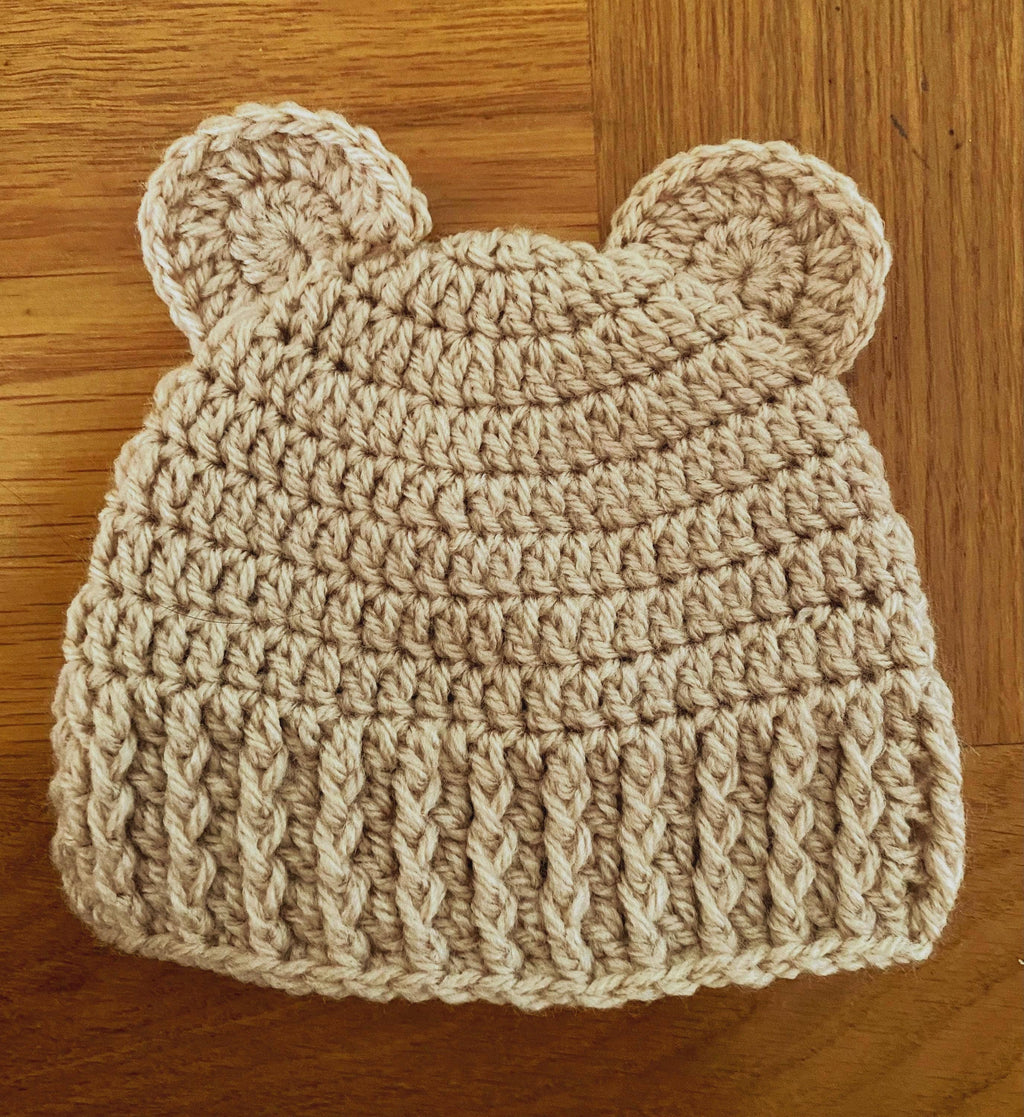Baby Crochet Beanie Hat - Multiple Colours