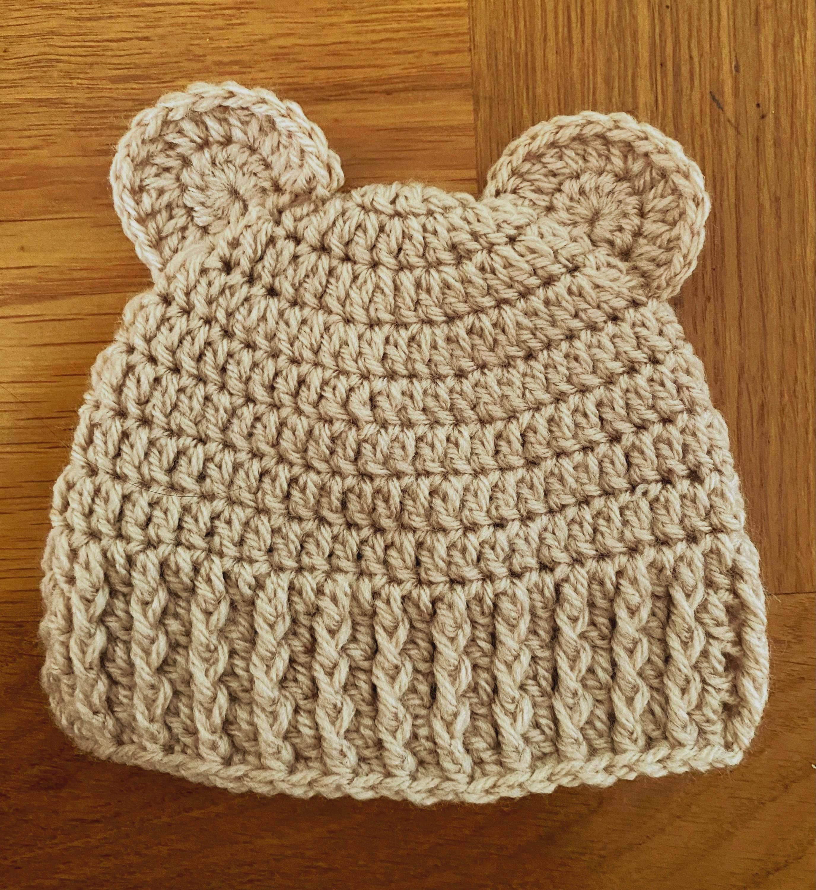 Baby Crochet Beanie Hat - Multiple Colours