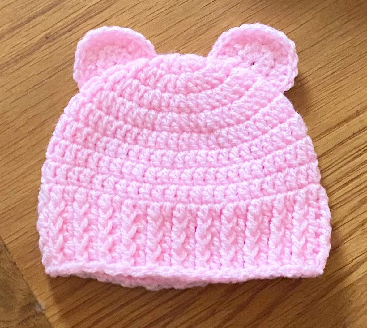 Baby Crochet Beanie Hat - Multiple Colours