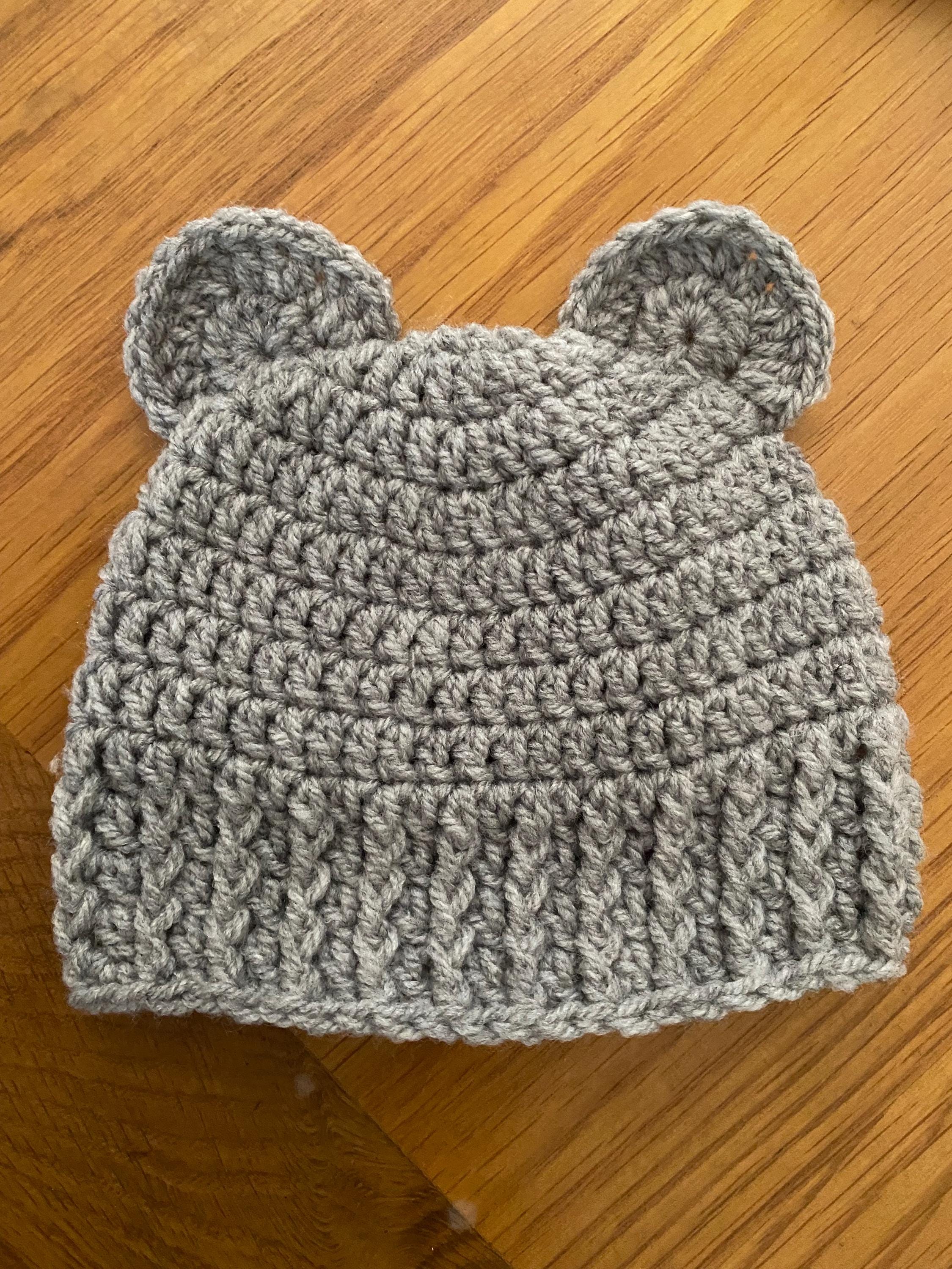 Baby Crochet Beanie Hat - Multiple Colours