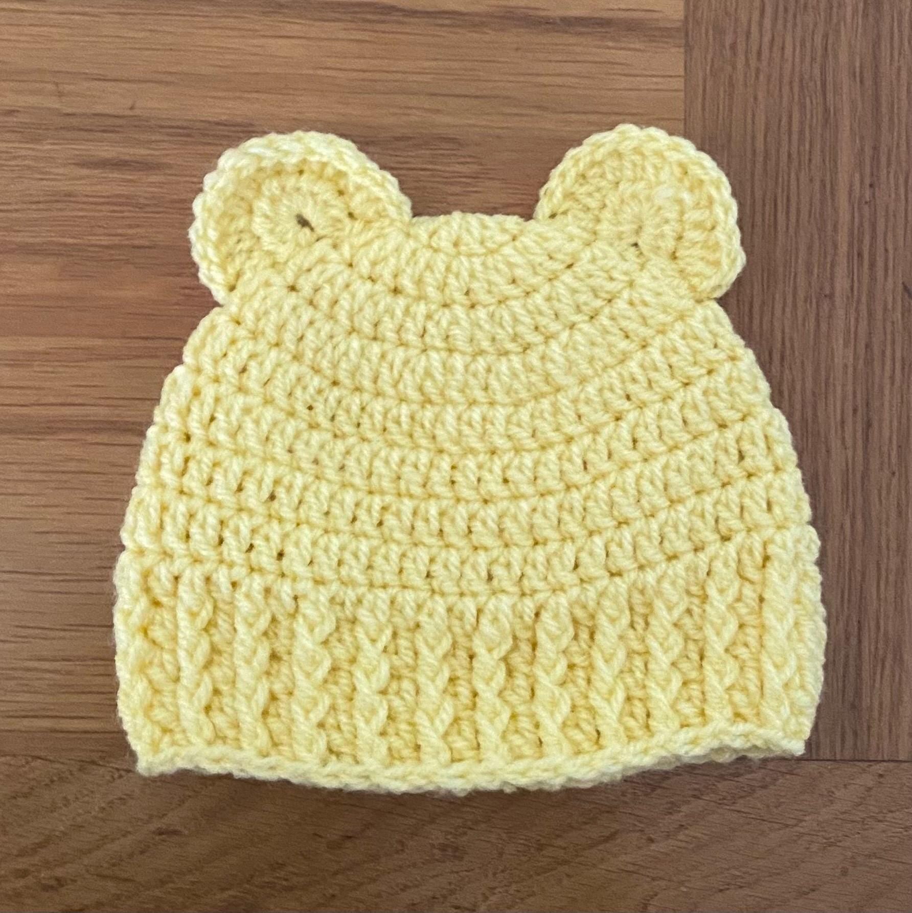 Baby Crochet Beanie Hat - Multiple Colours